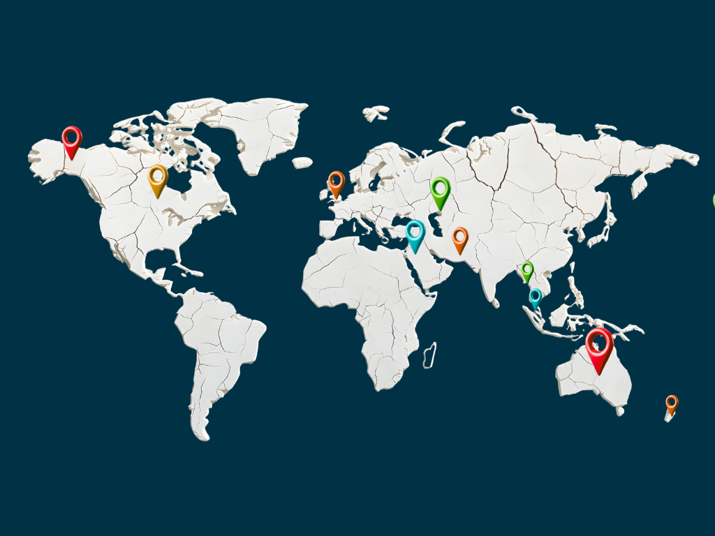 world map for assignpro solution
