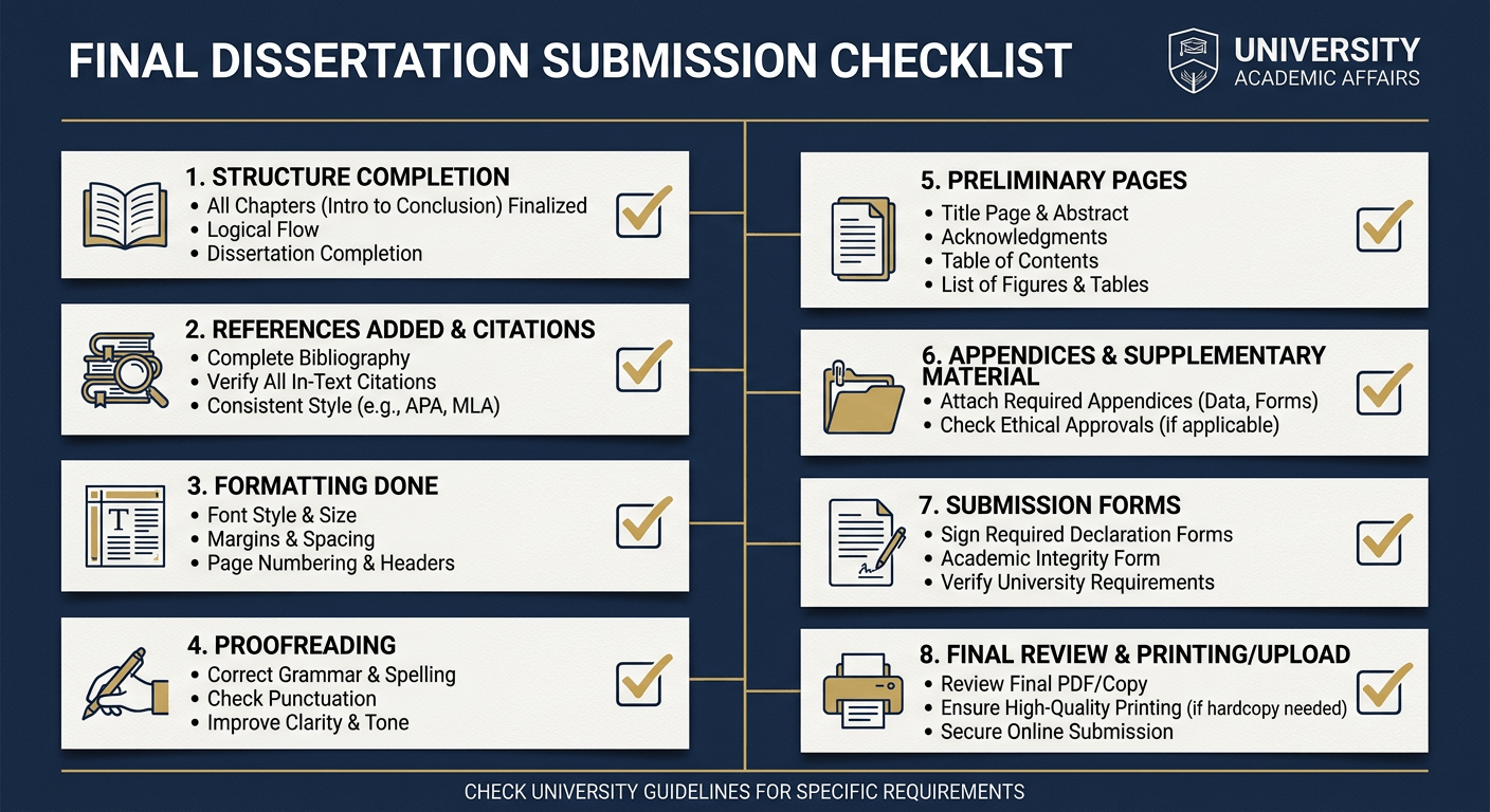 dissertation deadline close checklist