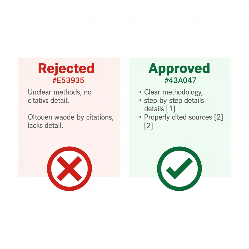 dissertation methodology rejected before and after fix comparison example