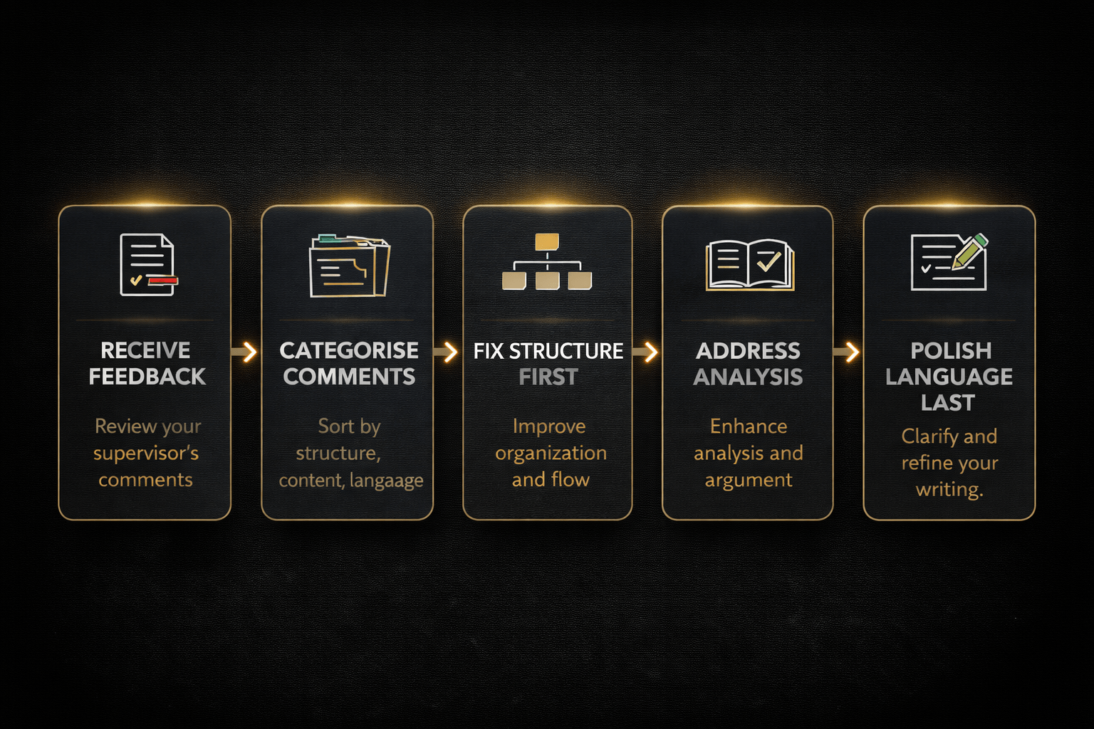 how to respond to supervisor feedback on dissertation step by step process