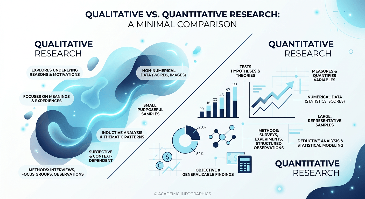 quick comparison of qualitative and quantitative research