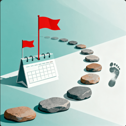 planning backward from an assignment deadline using checkpoints
