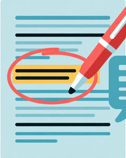 Patchwriting flagged on an essay, being circled and corrected