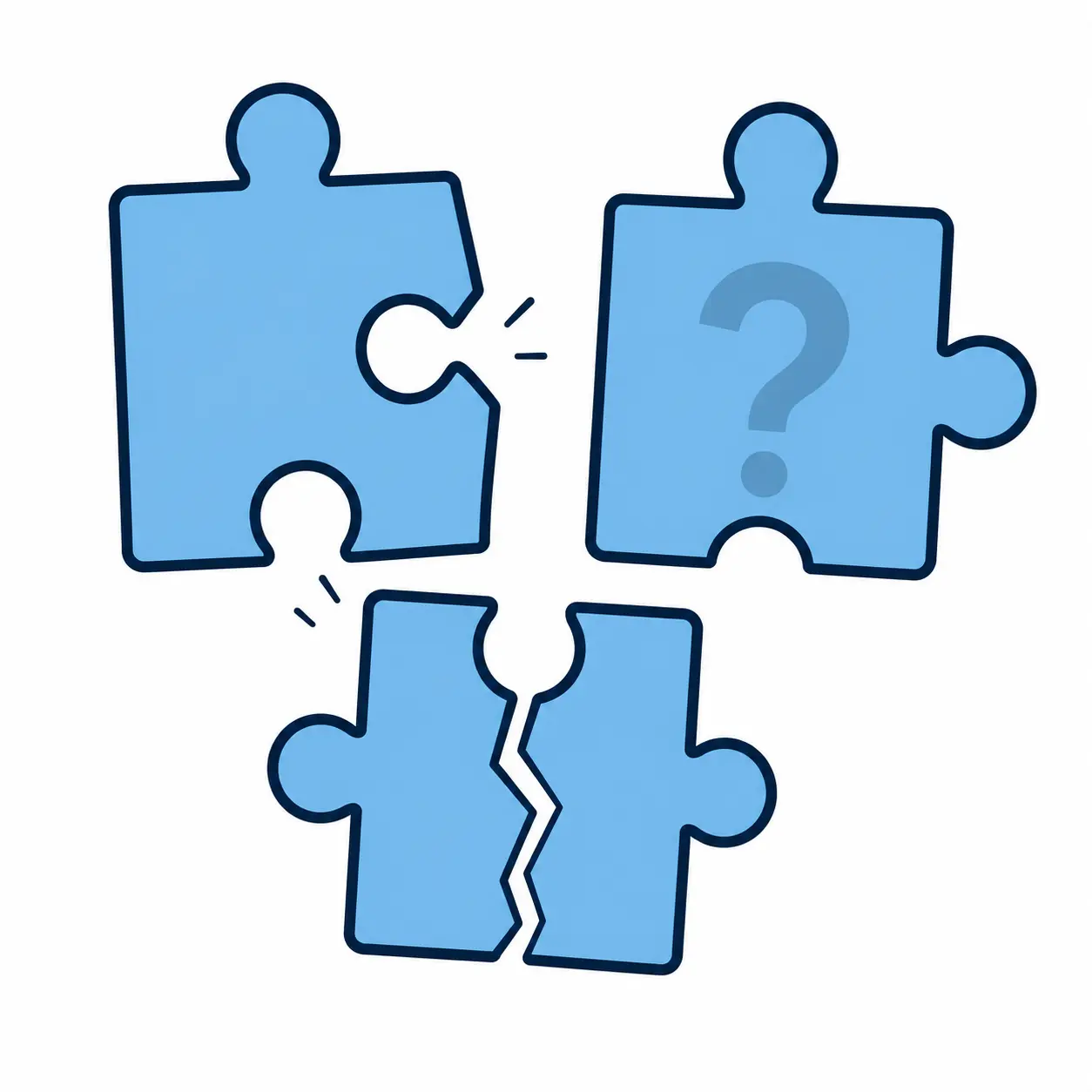 Three mismatched puzzle pieces representing method fit, missing rationale, and terminology confusion