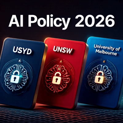 AI policy Australian universities 2026 comparison showing USYD UNSW and University of Melbourne strictness levels