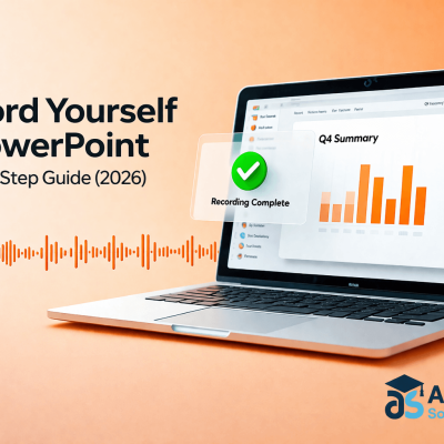 record yourself in PowerPoint with webcam and slides example
