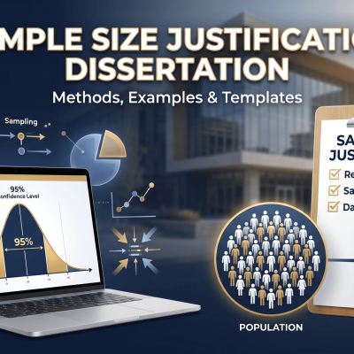 sample size justification dissertation overview infographic